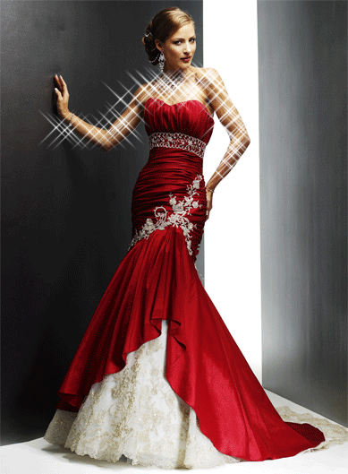 8992 1 اجمل فساتين حمراء - صور فساتين اعراس - صورة فستان احمر 2020 نجمه مدرك