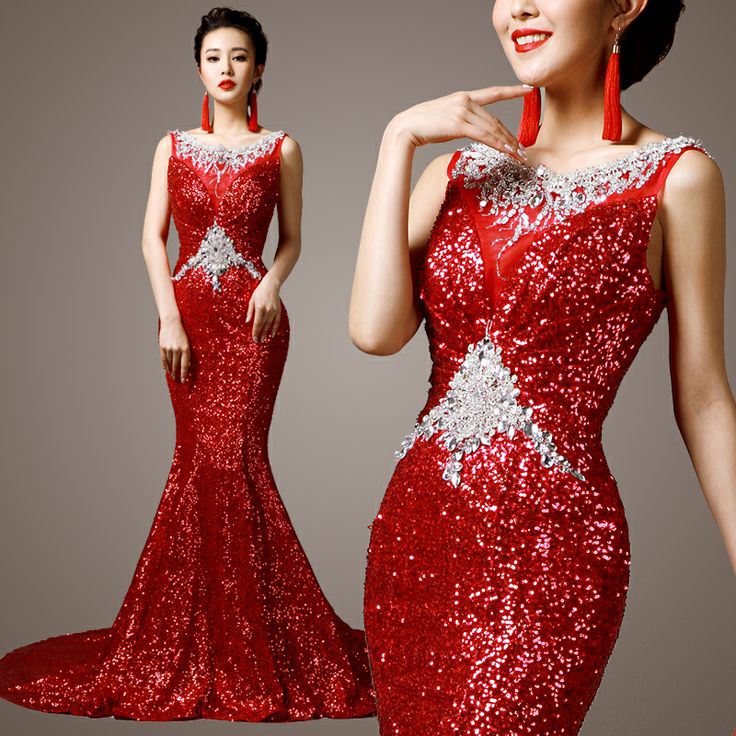 8992 6 اجمل فساتين حمراء - صور فساتين اعراس - صورة فستان احمر 2020 نجمه مدرك