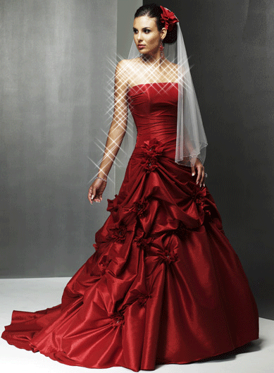 8992 اجمل فساتين حمراء - صور فساتين اعراس - صورة فستان احمر 2020 نجمه مدرك